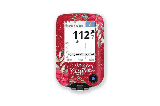 Merry Christmas Sticker - Freestyle Libre Reader for diabetes CGMs and insulin pumps