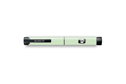 Pastel Green Sticker for Novopen diabetes CGMs and insulin pumps