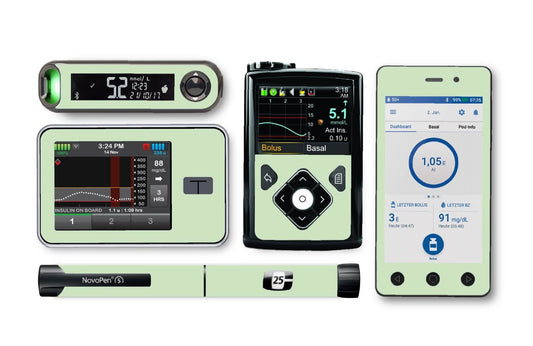 Pastel Green Sticker for Novopen diabetes CGMs and insulin pumps