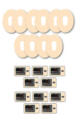 Pastel Orange Patches Matching Set for Dexcom G6 diabetes CGMs and insulin pumps