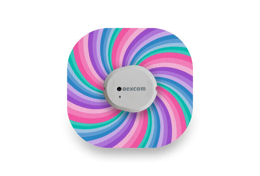 Pastel Swirl Patch - Dexcom G7 / One+ for Single diabetes supplies and insulin pumps