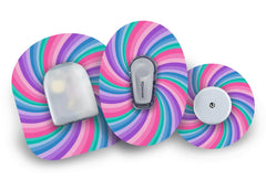 Pastel Swirl Patch for Freestyle Libre 2 diabetes supplies and insulin pumps