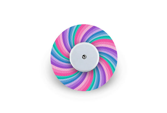 Pastel Swirl Patch for Freestyle Libre 2 diabetes supplies and insulin pumps