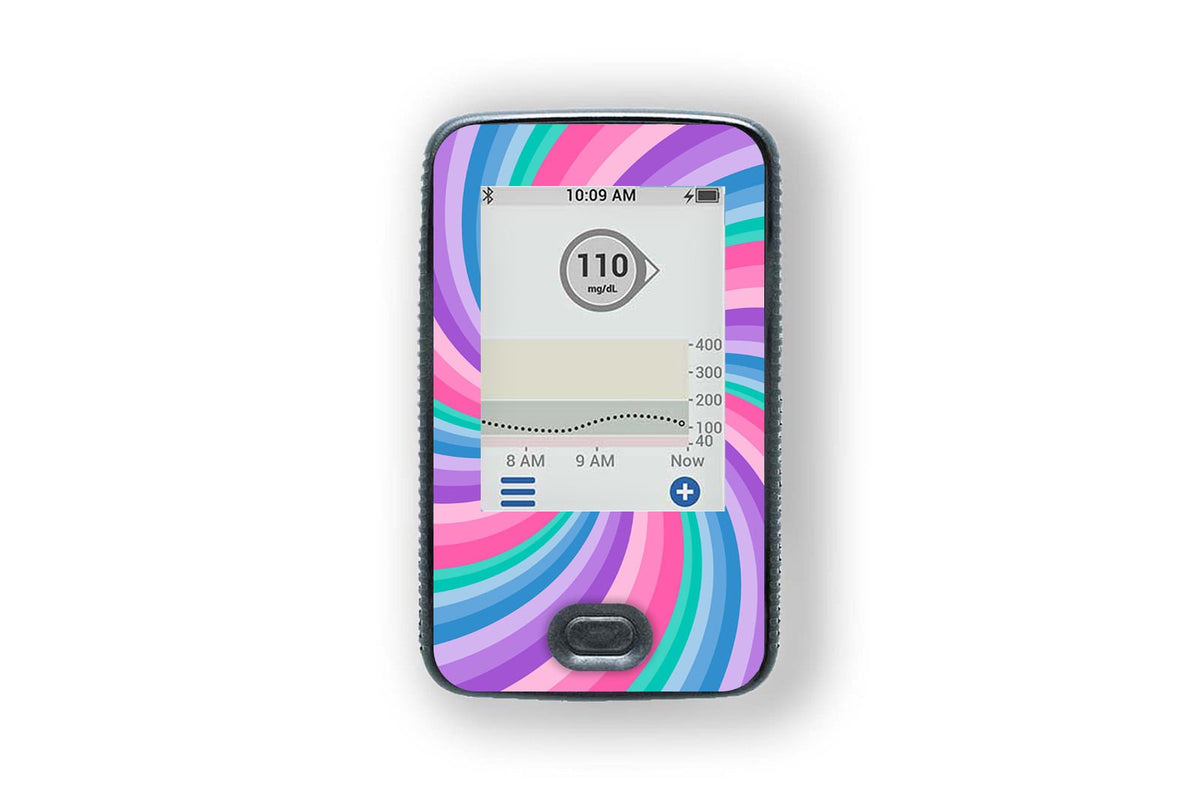 Pastel Swirl Sticker - Dexcom G6 / One Receiver for diabetes supplies and insulin pumps