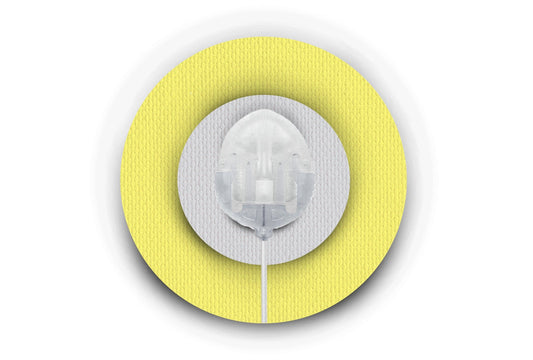 Pastel Yellow Patch - Infusion Site for Single diabetes CGMs and insulin pumps