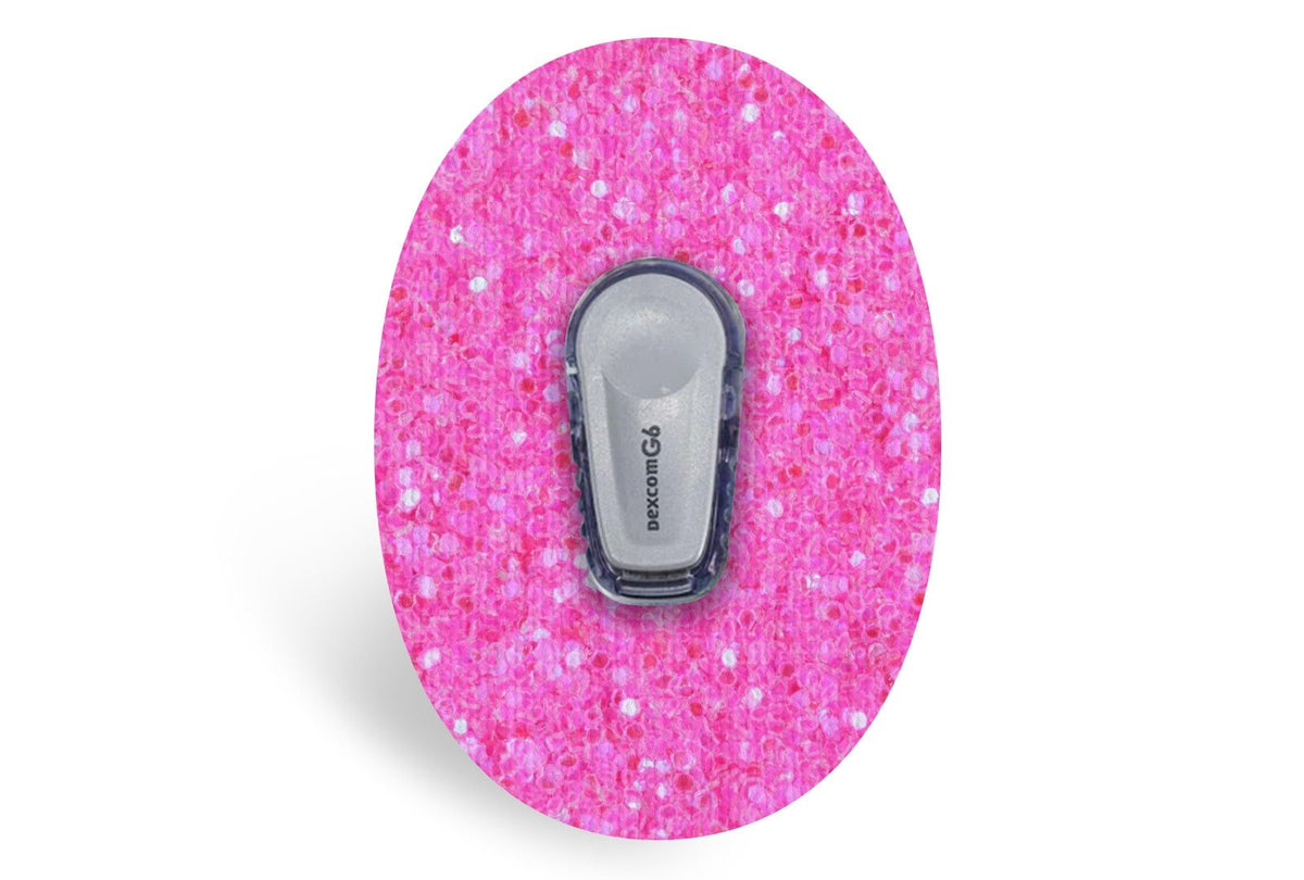 Pink Glitter Patch - Dexcom G6 / One for Dexcom G6 / One diabetes supplies and insulin pumps