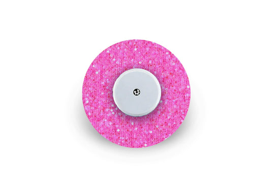 Pink Glitter Patch for Freestyle Libre diabetes supplies and insulin pumps