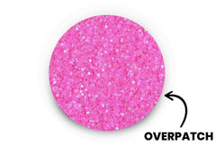 Pink Glitter Patch for Freestyle Libre 3 diabetes supplies and insulin pumps