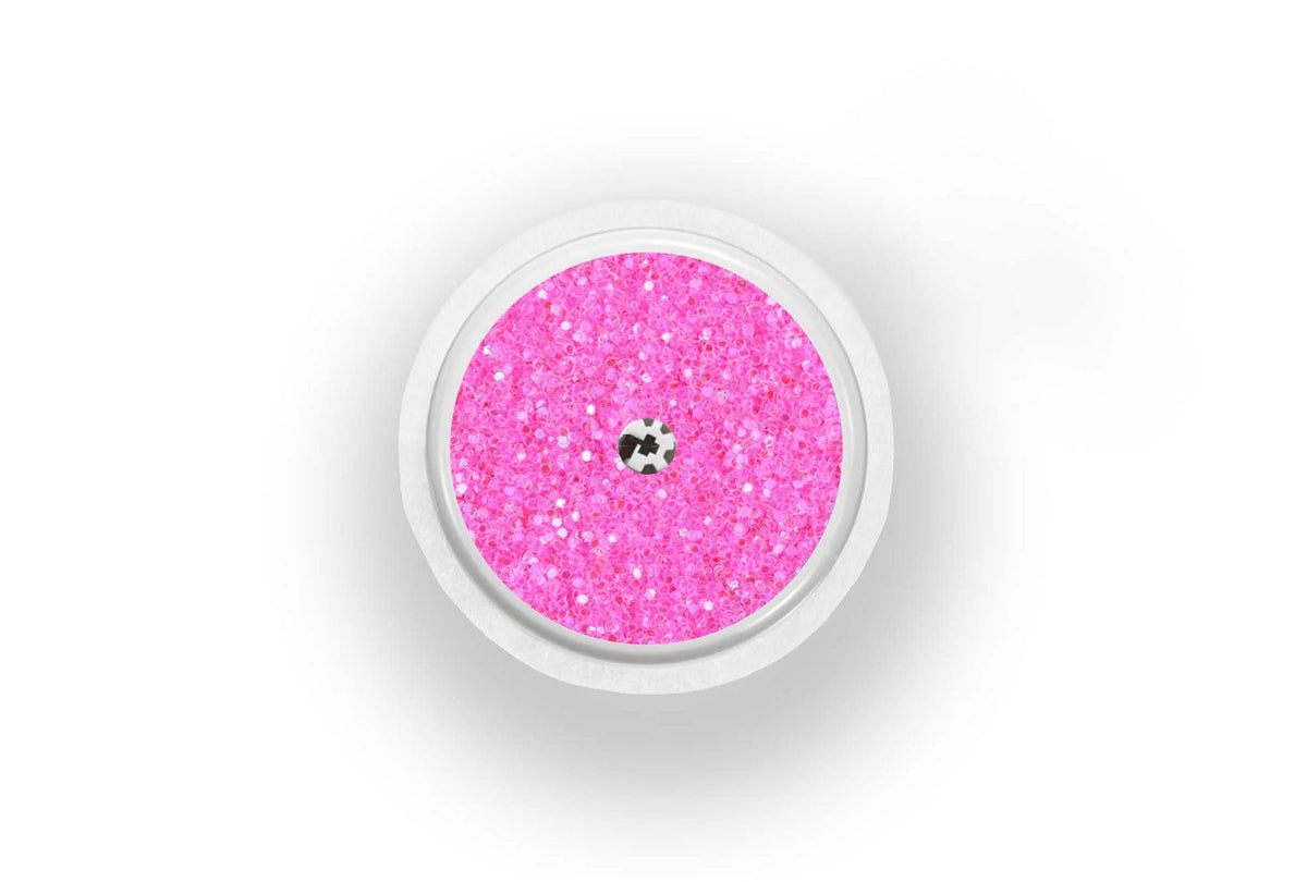 Pink Glitter Sticker - Freestyle Libre 1, 2, or 2+ for diabetes supplies and insulin pumps