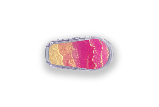 Pink Marble Sticker - Dexcom G6 / One Sensor for diabetes supplies and insulin pumps