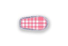 Pink Plaid Sticker - Dexcom G6 / One Sensor for diabetes supplies and insulin pumps