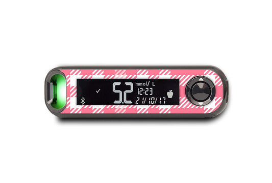 Pink Plaid Sticker for Novopen 4, 5, 6, or Echo diabetes supplies and insulin pumps