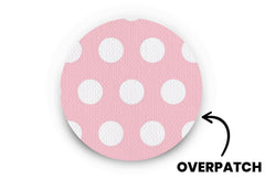 Pink Polka Dot Patch for Freestyle Libre 3 diabetes CGMs and insulin pumps