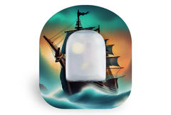 Pirate Ship Patch for Omnipod diabetes supplies and insulin pumps