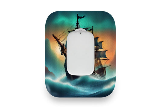 Pirate Ship Patch - Medtrum CGM for Single diabetes supplies and insulin pumps