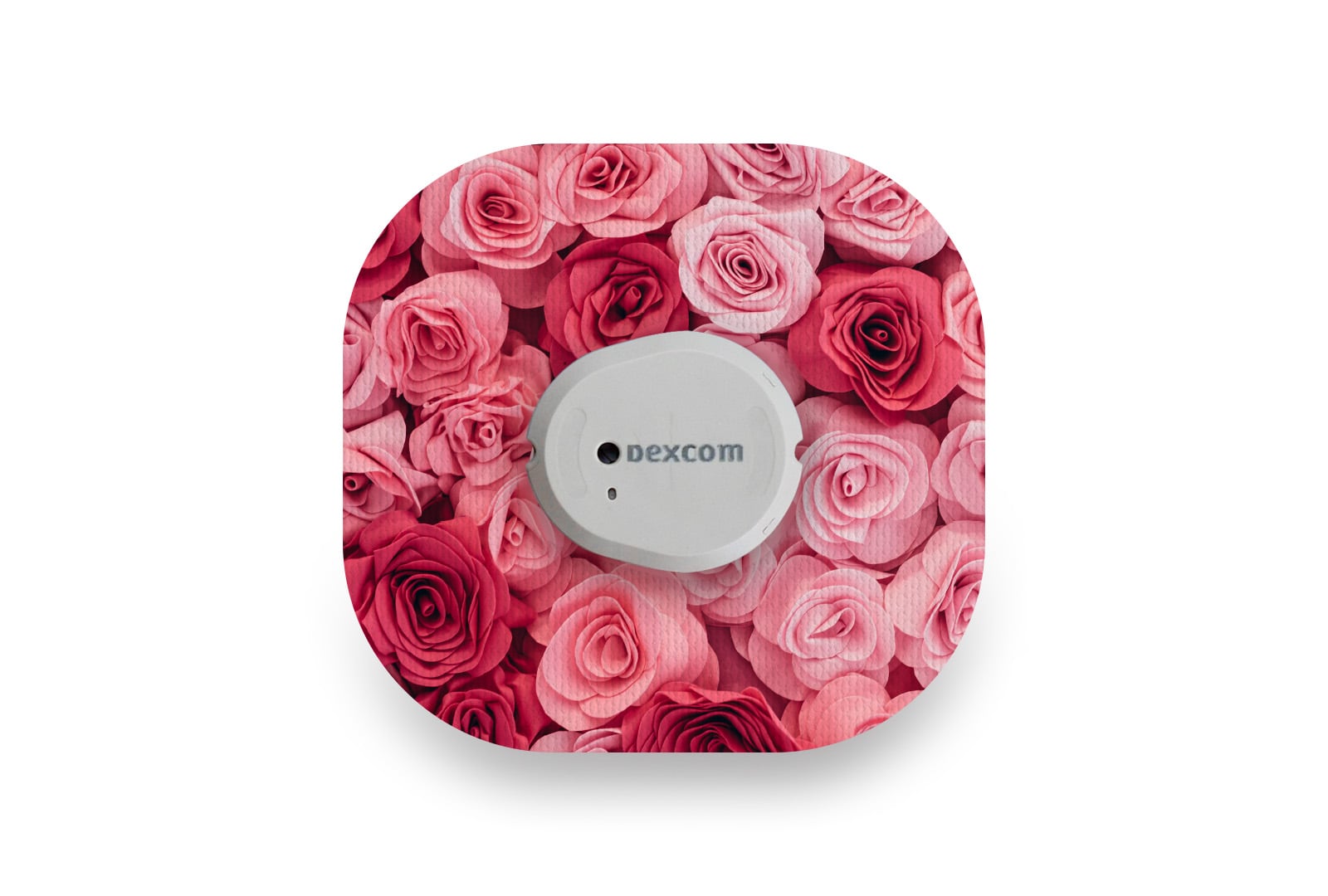 Pretty Pink Rose Patch for Dexcom G7 / One+ diabetes CGMs and insulin pumps