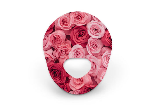 Pretty Pink Rose Patch - Guardian Enlite for Single diabetes CGMs and insulin pumps