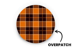 Pumpkin Plaid Patch for Freestyle Libre 3 diabetes supplies and insulin pumps