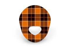 Pumpkin Plaid Patch for Guardian Enlite diabetes supplies and insulin pumps