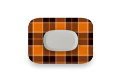 Pumpkin Plaid Patch for GlucoRX Aidex diabetes supplies and insulin pumps