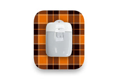 Pumpkin Plaid Patch - Medtrum Pump for Single diabetes supplies and insulin pumps