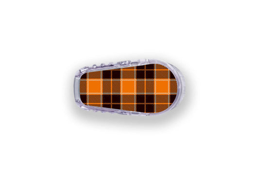 Pumpkin Plaid Sticker - Dexcom G6 / One Sensor for diabetes supplies and insulin pumps