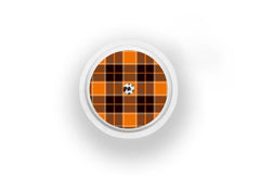 Pumpkin Plaid Sticker - Freestyle Libre 1, 2, or 2+ for diabetes supplies and insulin pumps