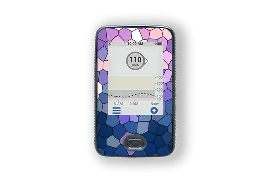 Purple Glass Sticker - Dexcom G6 / One Receiver for diabetes supplies and insulin pumps