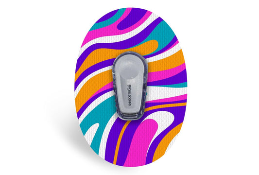 Purple Swirl Patch - Dexcom G6 / One for Single diabetes CGMs and insulin pumps