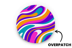 Purple Swirl Patch for Freestyle Libre 3 diabetes CGMs and insulin pumps