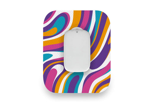 Purple Swirl Patch - Medtrum CGM for Single diabetes CGMs and insulin pumps