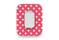 Red Polka Dot Patch for Medtrum CGM diabetes CGMs and insulin pumps