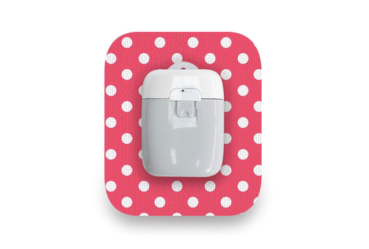 Red Polka Dot Patch - Medtrum Pump for Single diabetes CGMs and insulin pumps