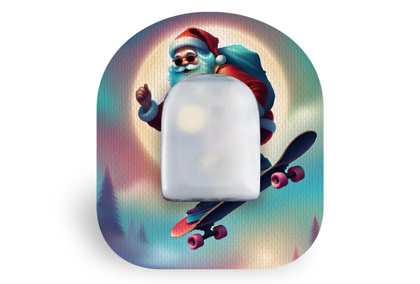 Skateboard Santa Patch for Omnipod diabetes supplies and insulin pumps