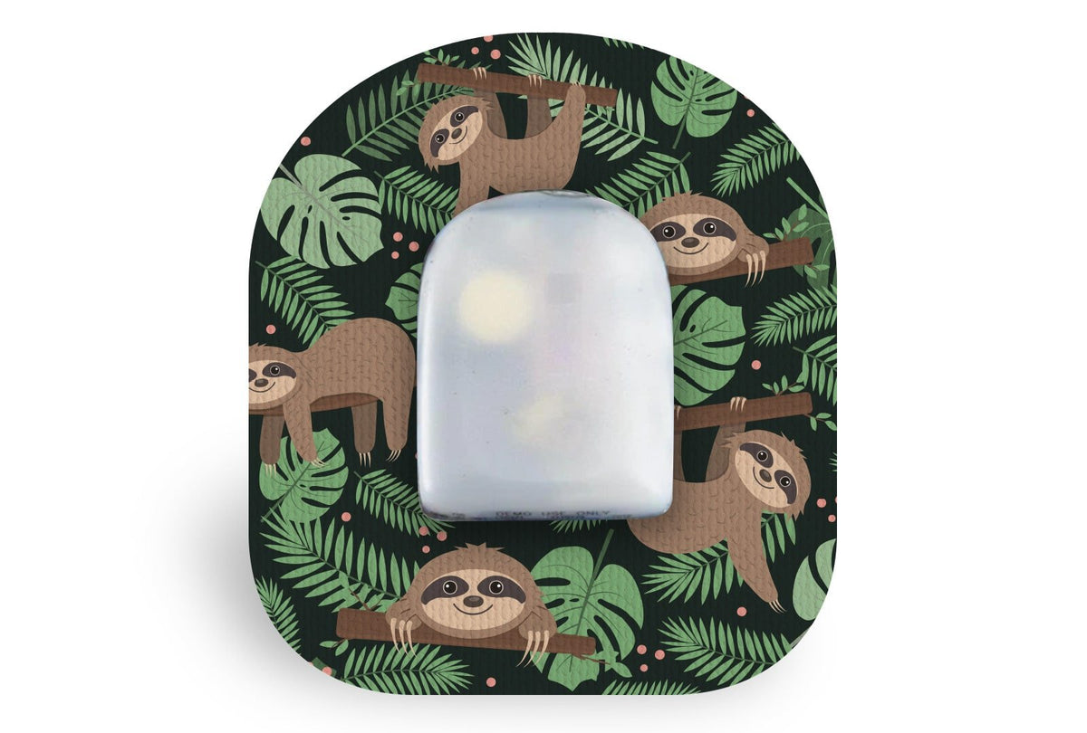 Sloth Patch - Omnipod for Single diabetes supplies and insulin pumps