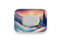 Snowy Cabin Patch for GlucoRX Aidex diabetes supplies and insulin pumps