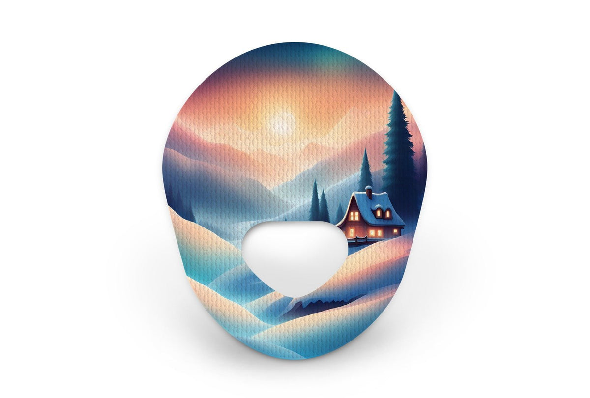 Snowy Cabin Patch - Guardian Enlite for Single diabetes supplies and insulin pumps