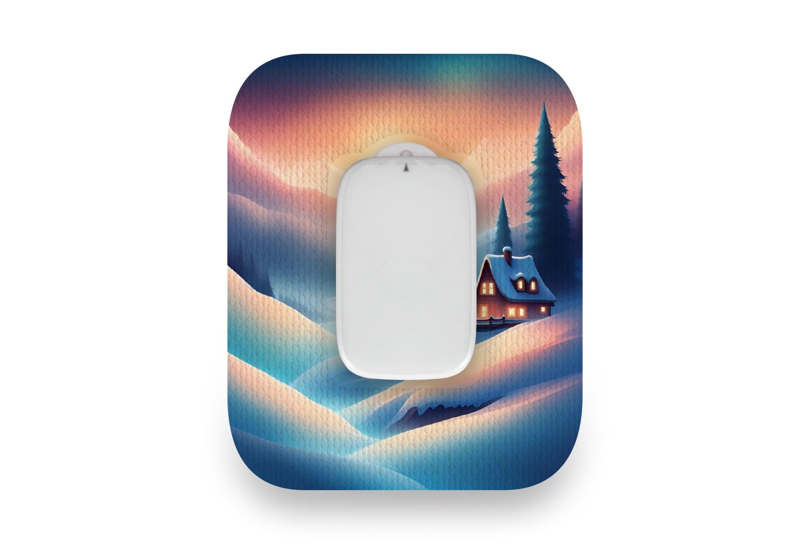 Snowy Cabin Patch - Medtrum CGM for Single diabetes supplies and insulin pumps