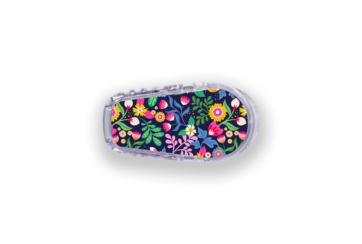 Vibrant Flowers Sticker - Dexcom G6 / One Sensor for diabetes supplies and insulin pumps