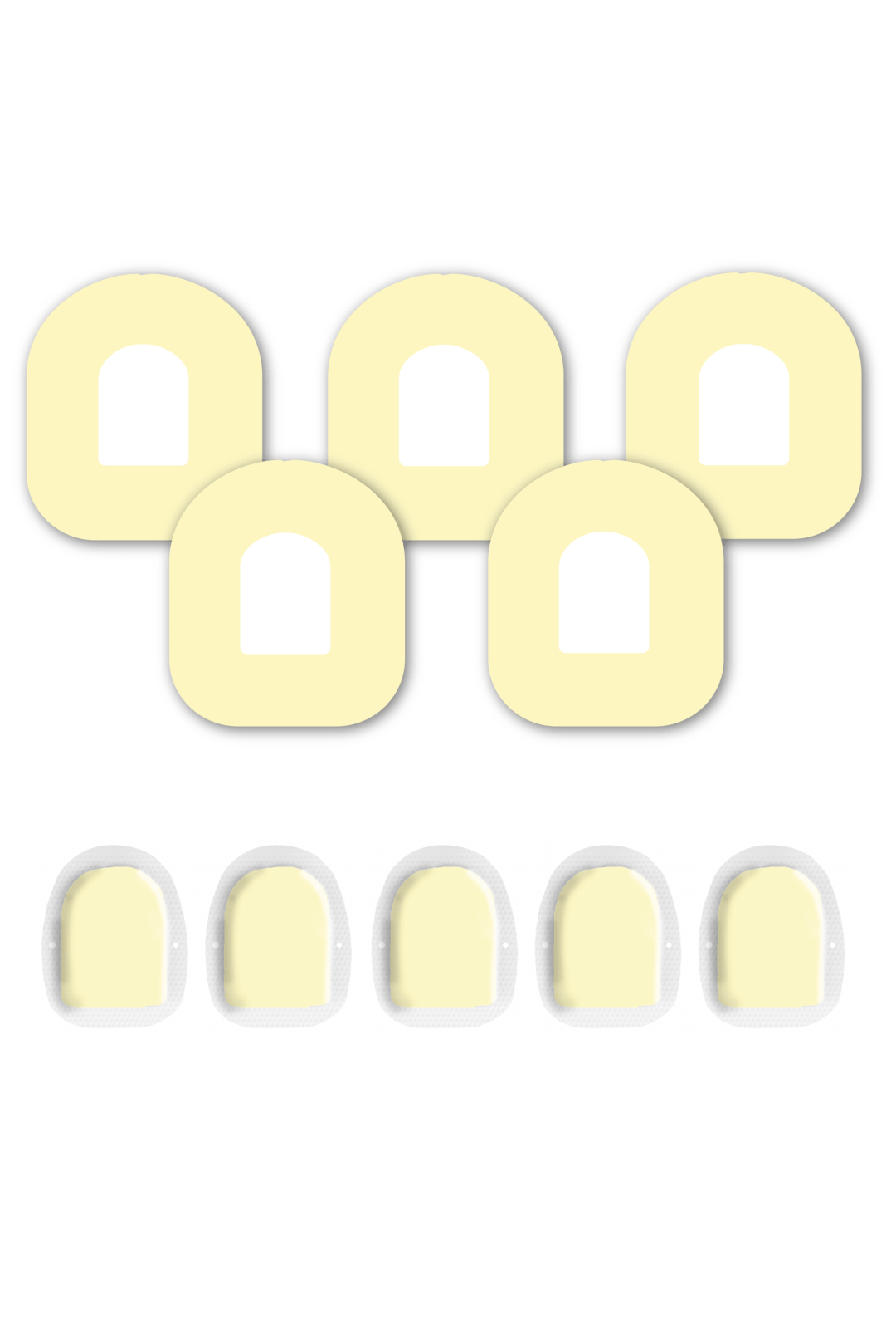 Yellow Pastel Patches Matching Set for Omnipod diabetes supplies and insulin pumps