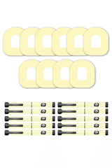 Yellow Pastel Patches Matching Set for Omnipod diabetes supplies and insulin pumps