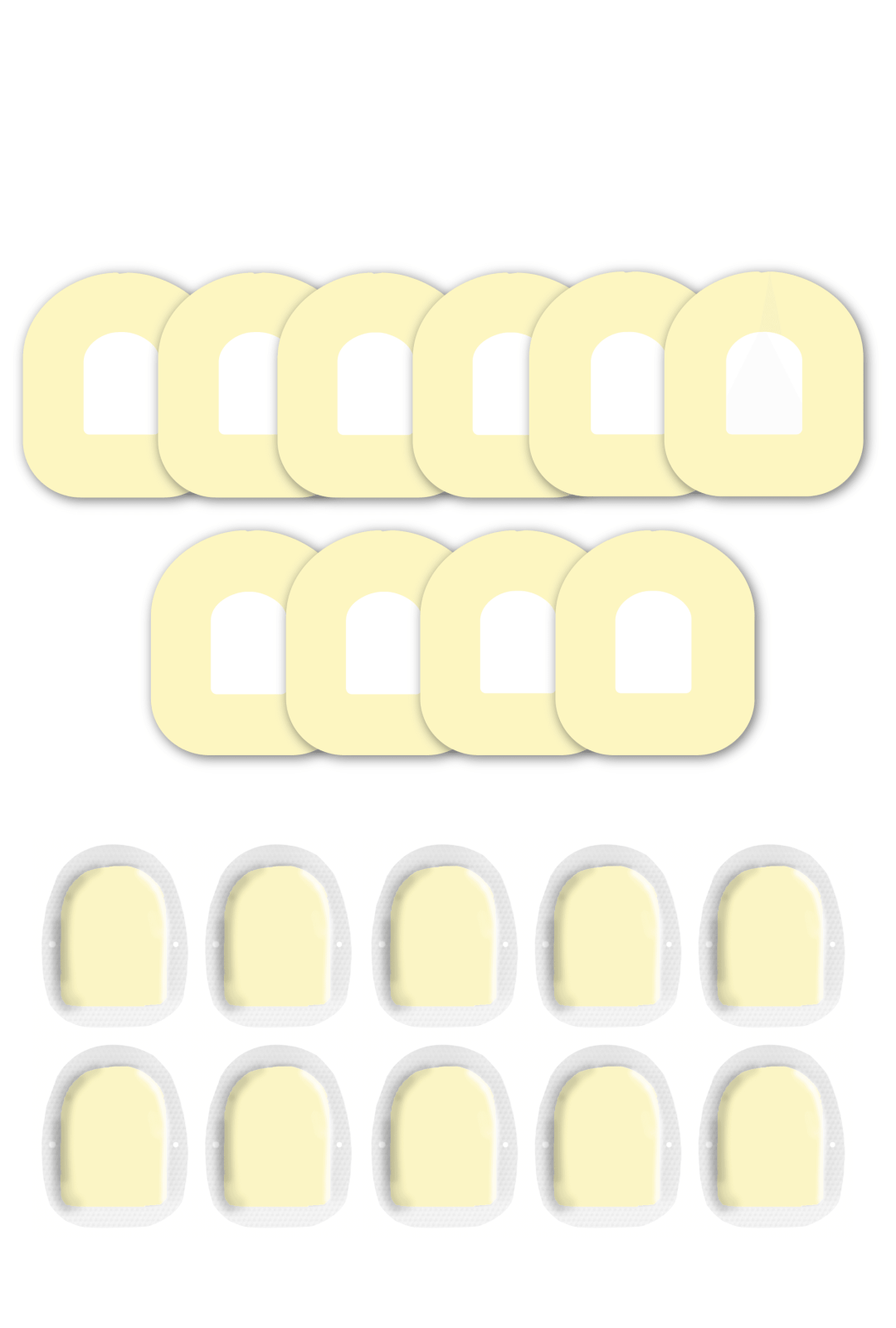 Yellow Pastel Patches Matching Set for Omnipod diabetes supplies and insulin pumps